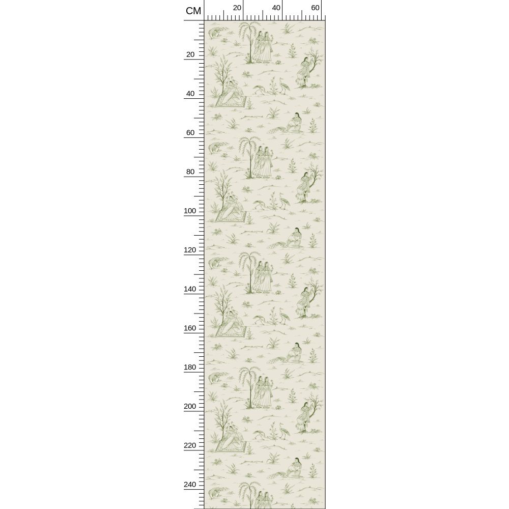 Indian Garden Wallpaper Green