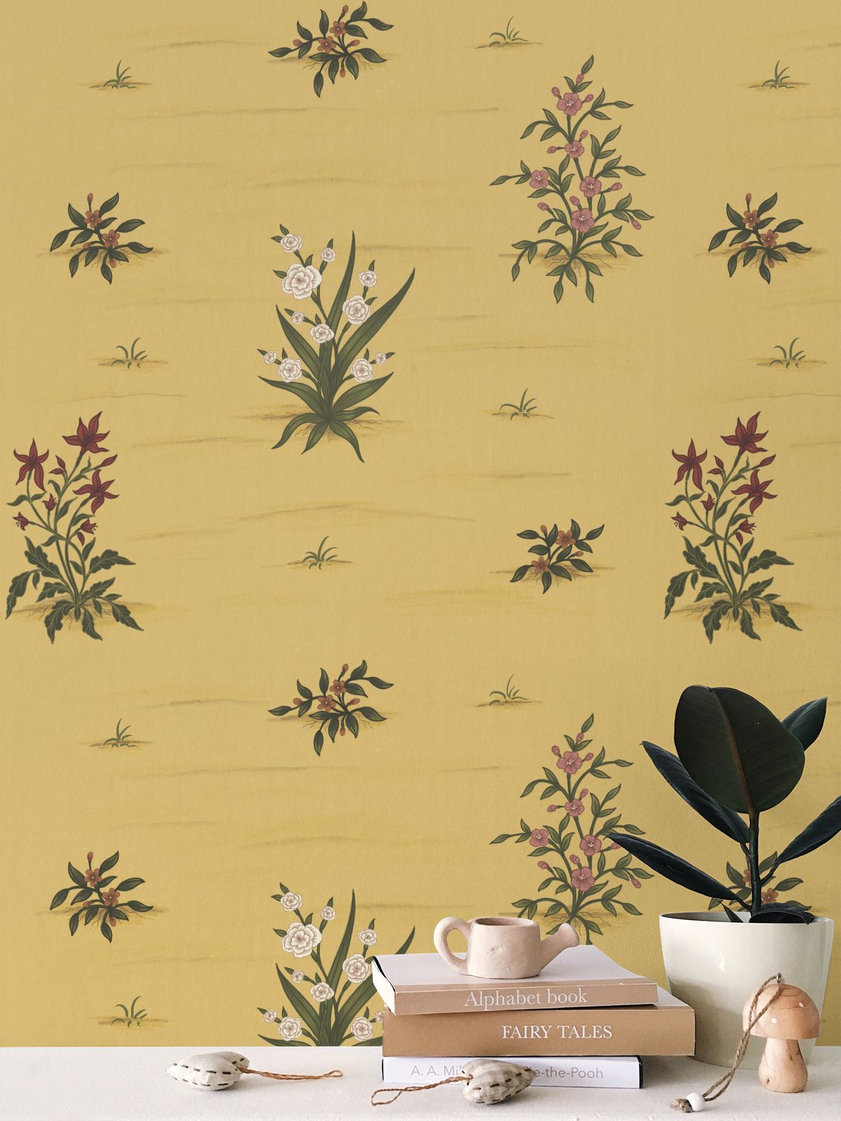 Yellow Floral Wallpaper